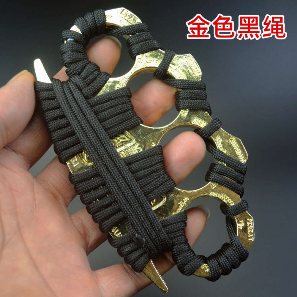 Gold thick black wrapped rope