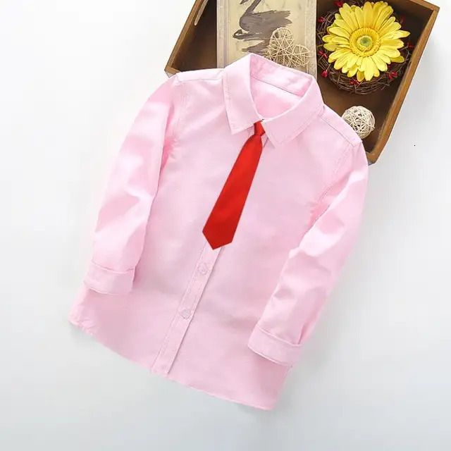 Roze shirt rode stropdas