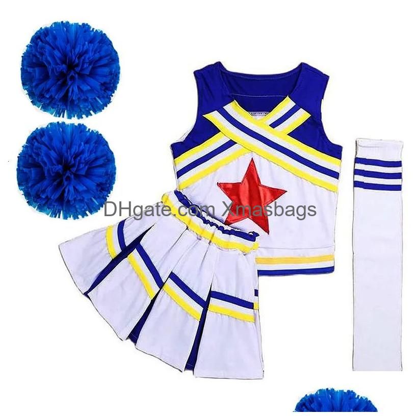 Flicka cheerleader b-l 130 cm 21-25 kg