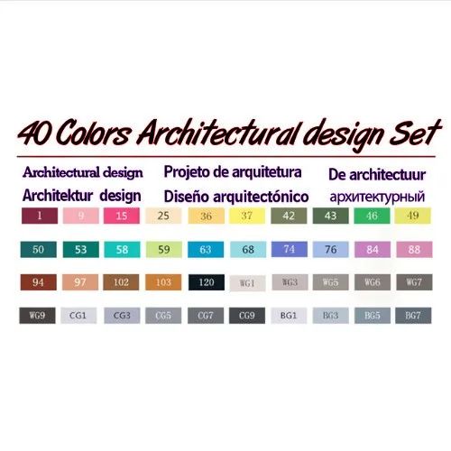 Couleur:40 ensemble d'architecture