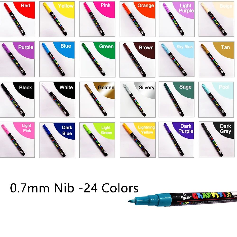 Colore: 0,7 mm 24 colori