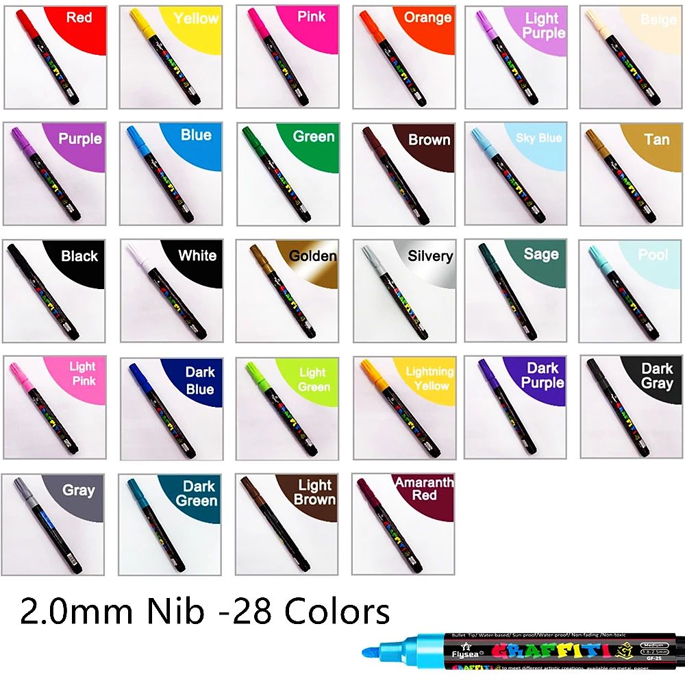 Colore: 2,0 mm 28 colori