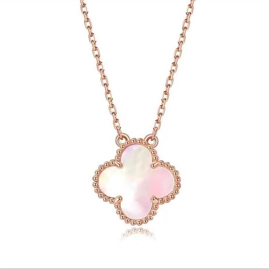 Rose Gold Necklace - White Fritillaria