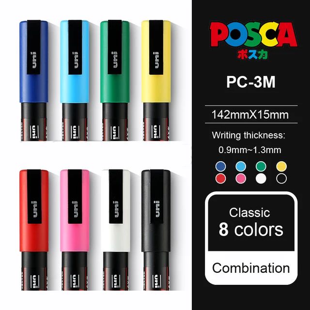 Colore: PC-3M 8 colori posca