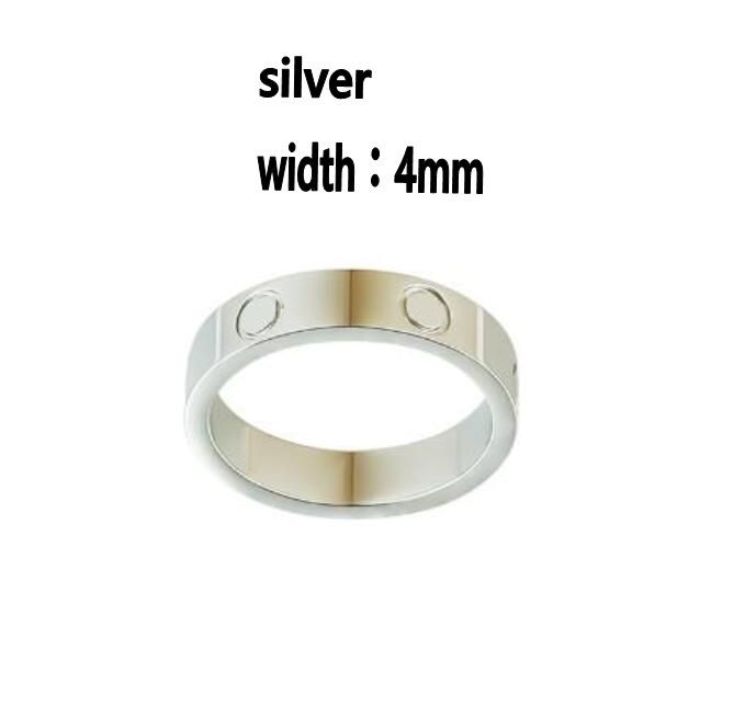Colore argento senza diamante da 4 mm
