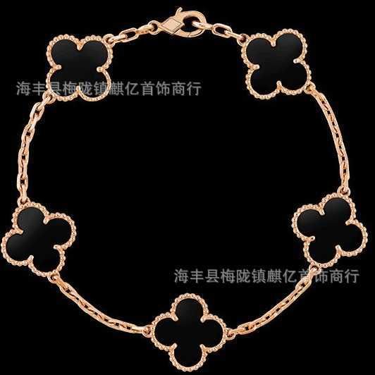 Black Agate Rose Gold-925 Silver