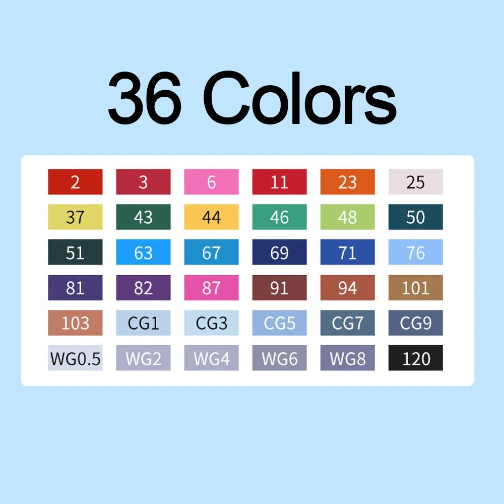 36 COLORS