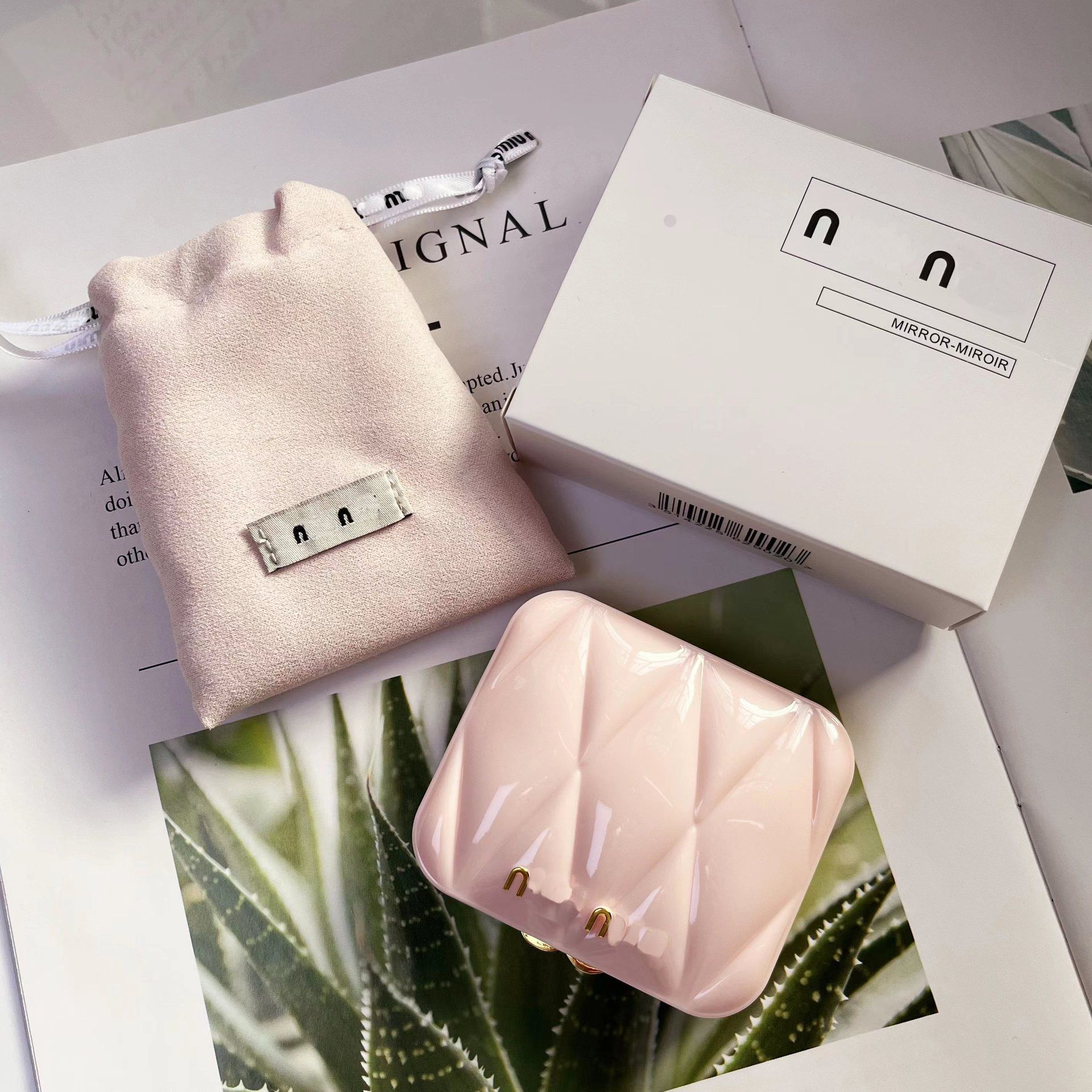 mium pink +bag+box
