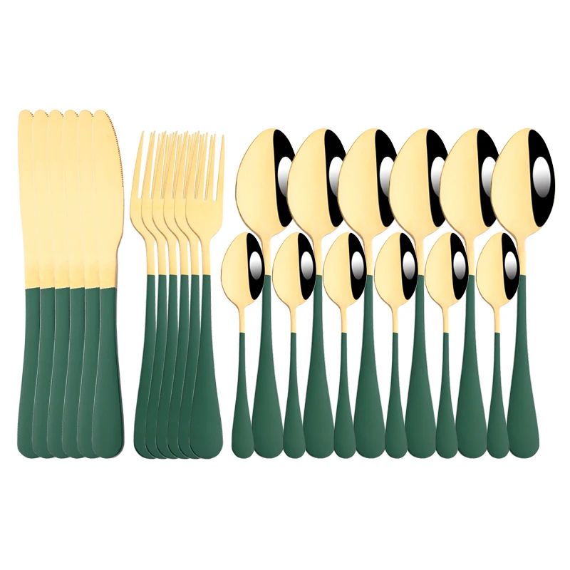 24pcs de ouro verde