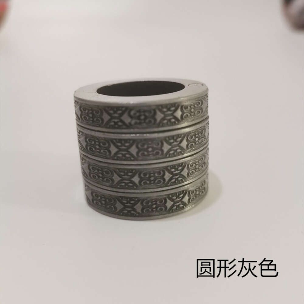 Round silver gray