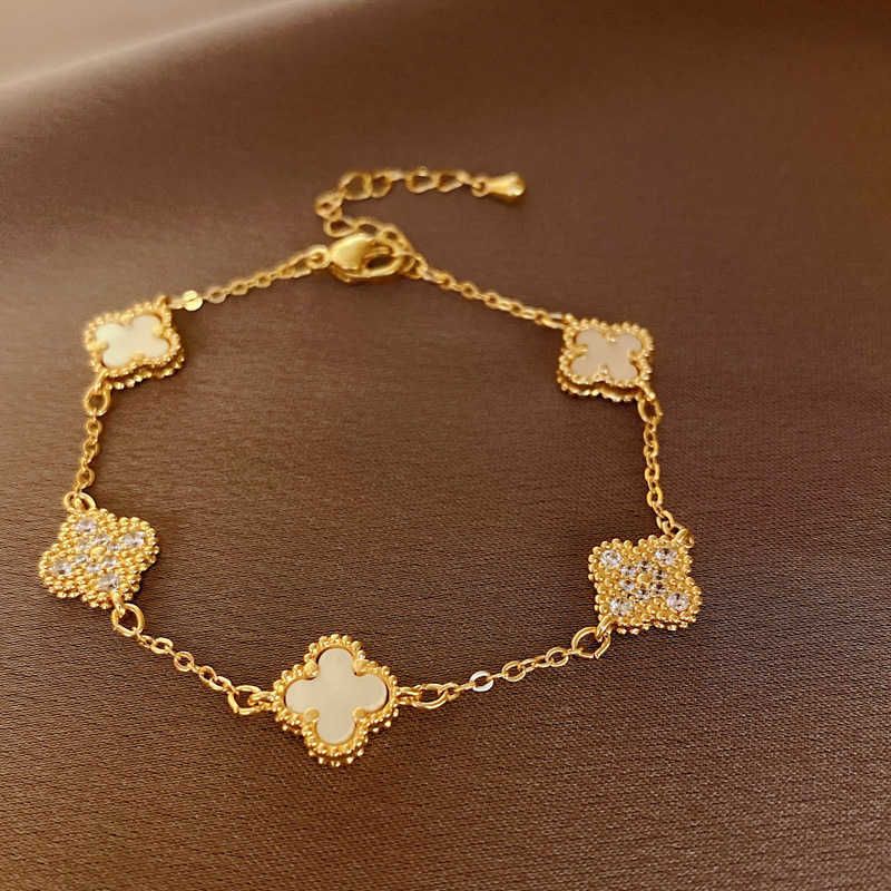 11# Bracelet - Or - Fleur Zircon (