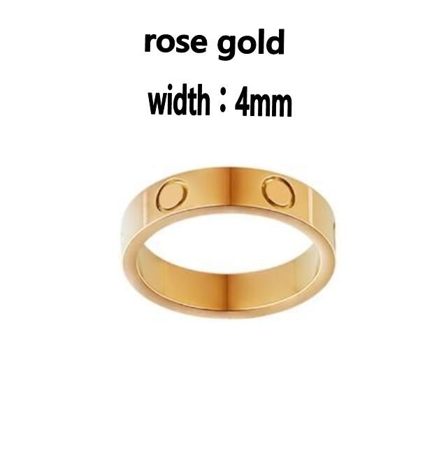 Colore oro rosa senza diamanti da 4 mm