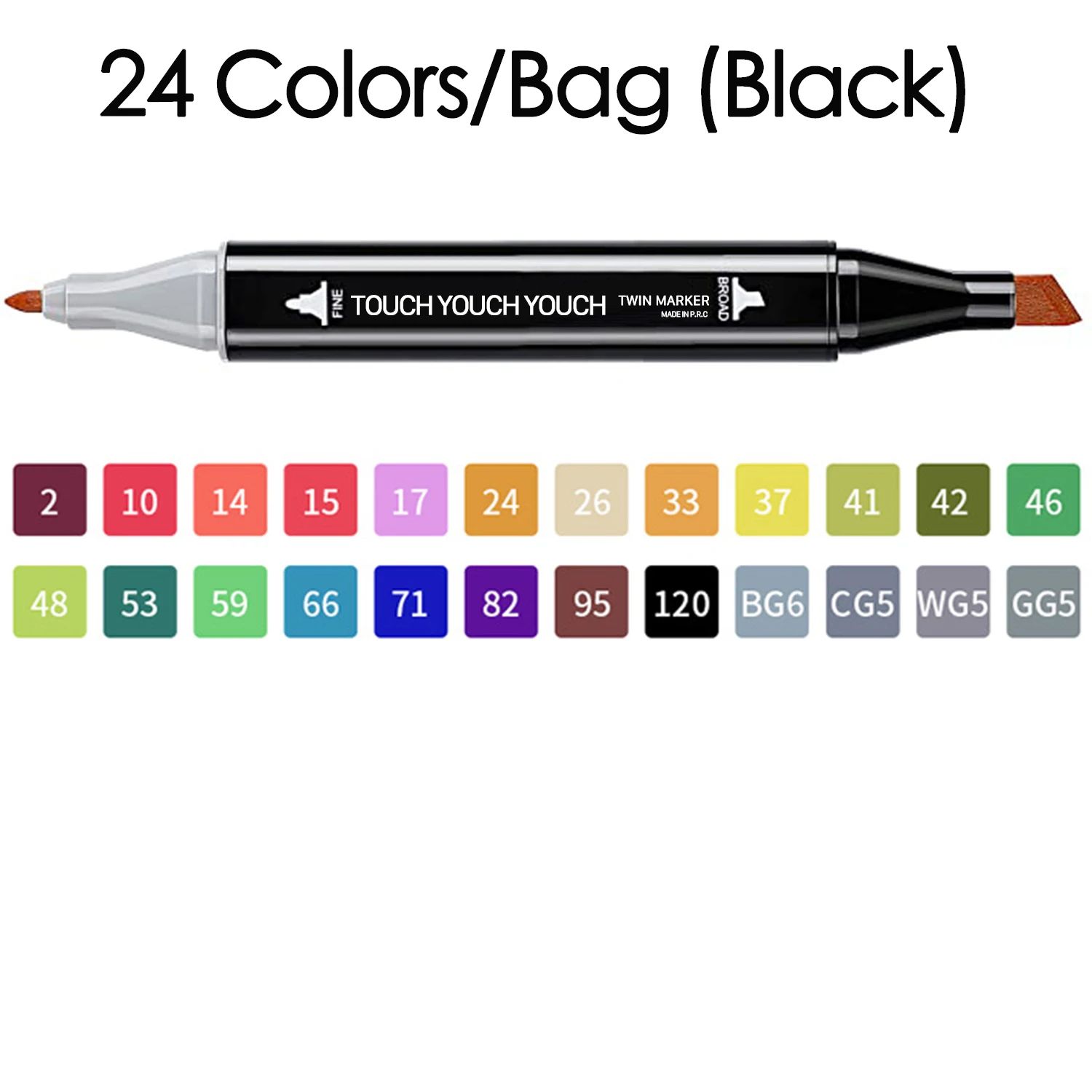 24 Farben – Tasche – Schwarz