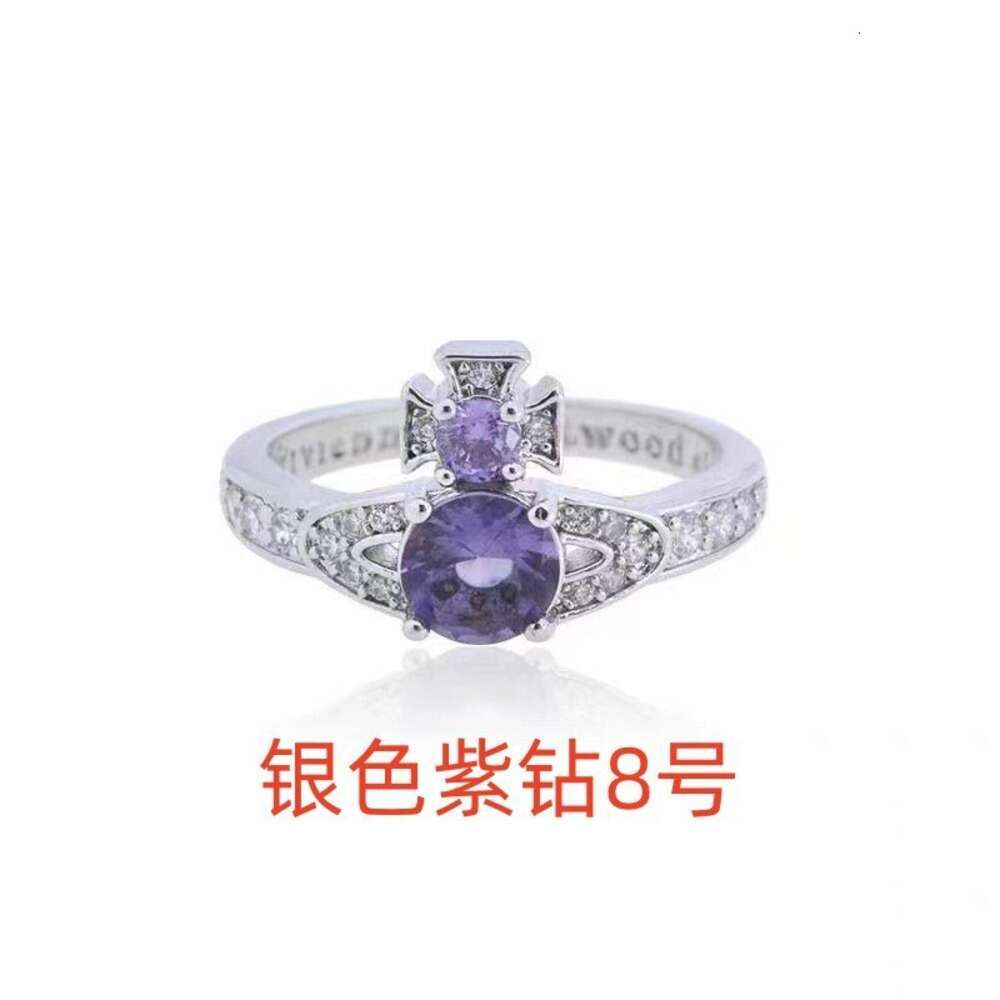 Diamant violet argenté n°8