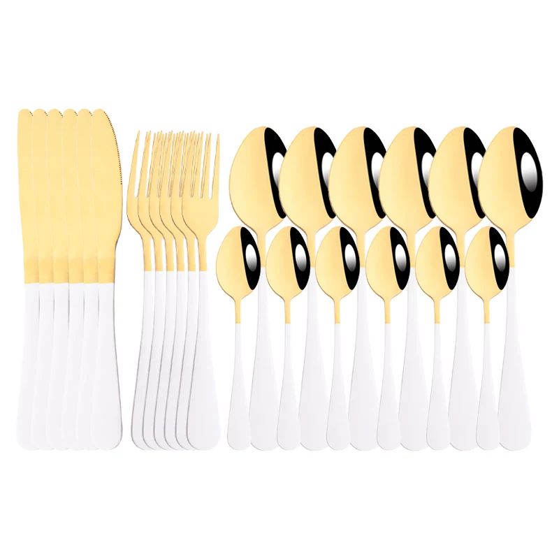 24pcs de ouro branco