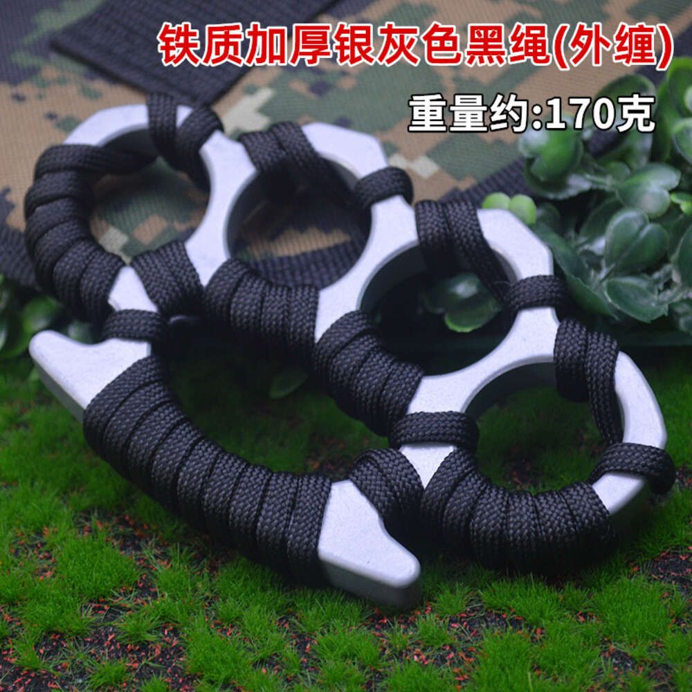 Iron thickened gray black rope wrapped