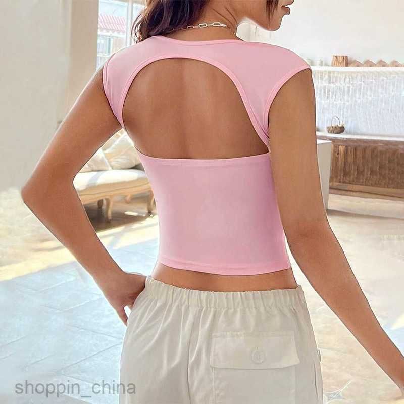 �27s T Shirt Slim Tank Top Backless Design with Front Chest Fold from Dhgate Women's T-Shirt - Image 2