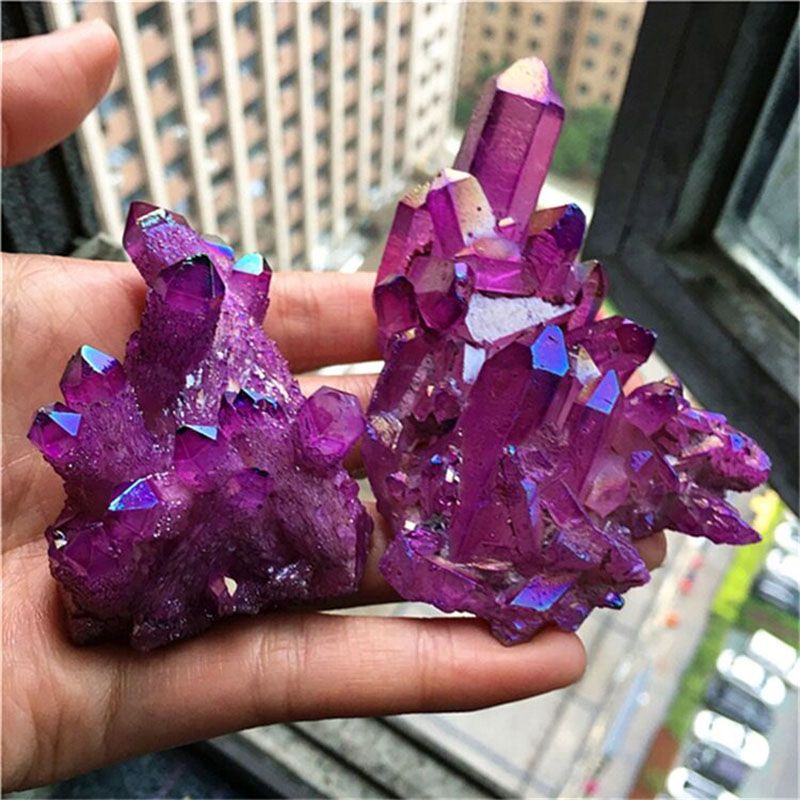 Colorful Electroplated Natural Quartz Amethyst... - Image 3