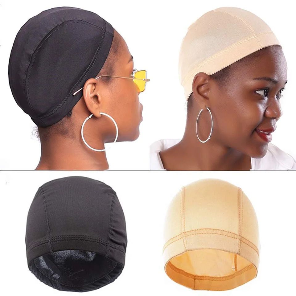 6 Pack Elastic Mesh Dome Wig Cap for Making Wigs