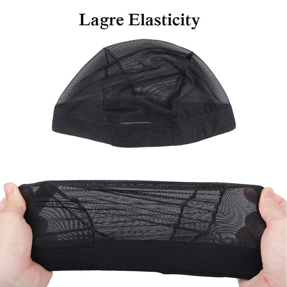 6 Pack Elastic Mesh Dome Wig Cap for Making Wigs view 3