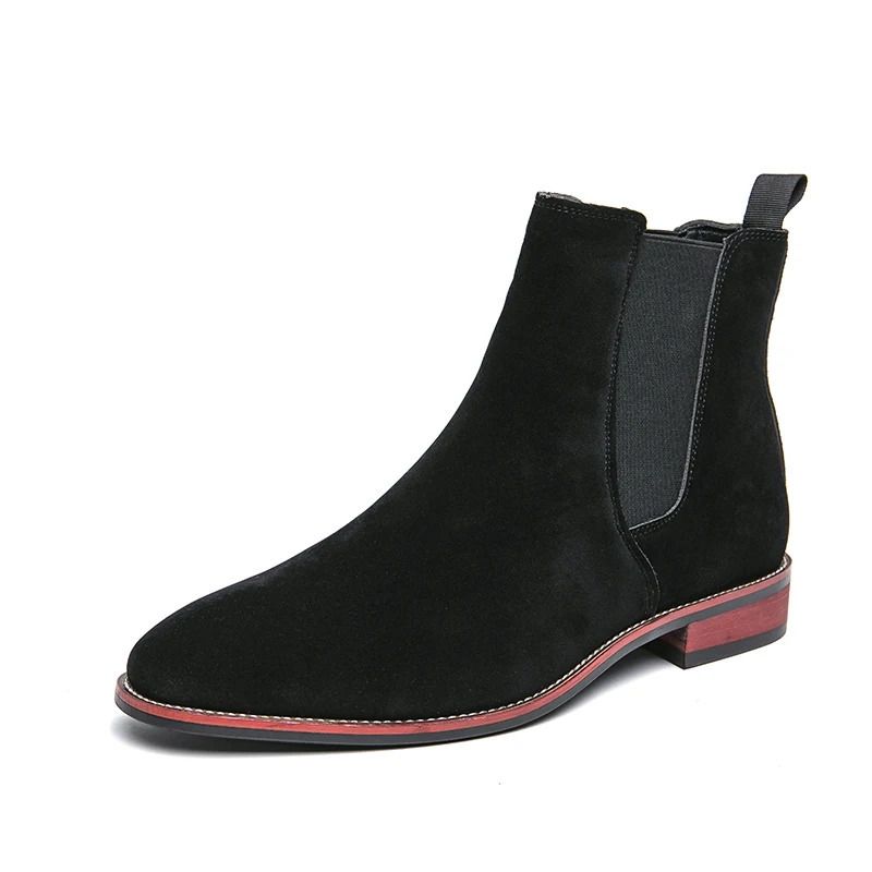Verkoop van Chelsea Winter Trendy Heren Hoge Laarzen met Slijtvaste Zolen, Engelse Stijl, Zakelijke Korte Laarzen 241021_voghion.com