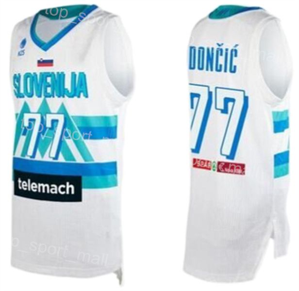 2023 Doncic Dončić #77 Team Slovenija Slovenia Basketball Jersey