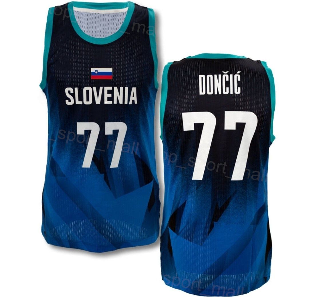 Printed 2023 World Cup Slovenia Basketball Jersey Luka Doncic 77 32 BINE  PREPELIC 30 ZORAN DRAGIC 10 Mike TOBEY 6 Aleksej NIKOLIC 7 Klemen PREPELIC  National Team From 13,63 €