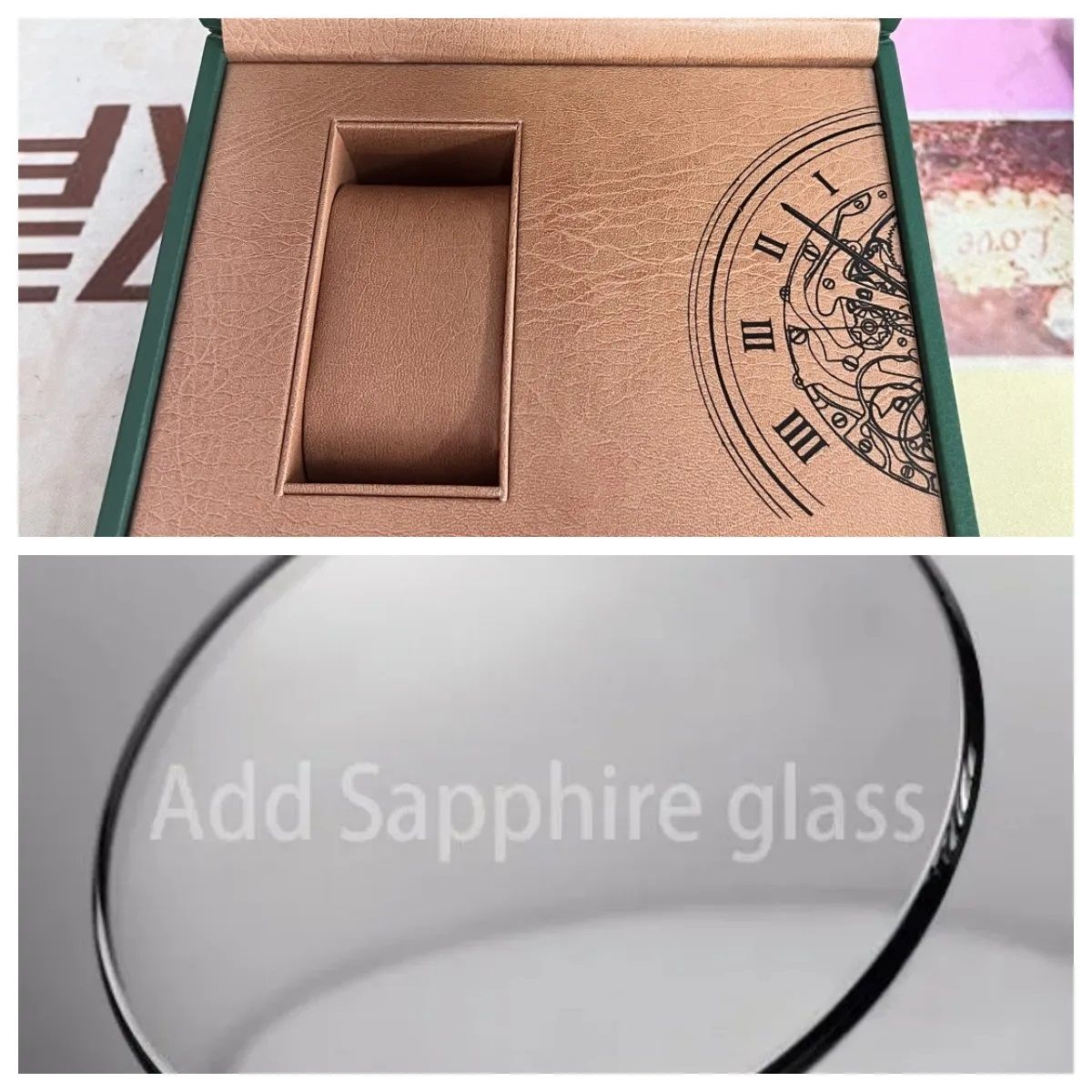 avec boîte et verre saphir: 41 mm