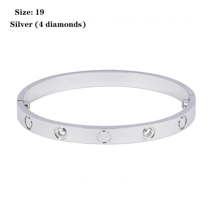 Size#19 Silver (4 diamonds)