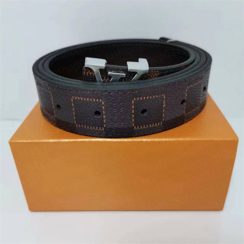 L6 silver buckle + brown check + black