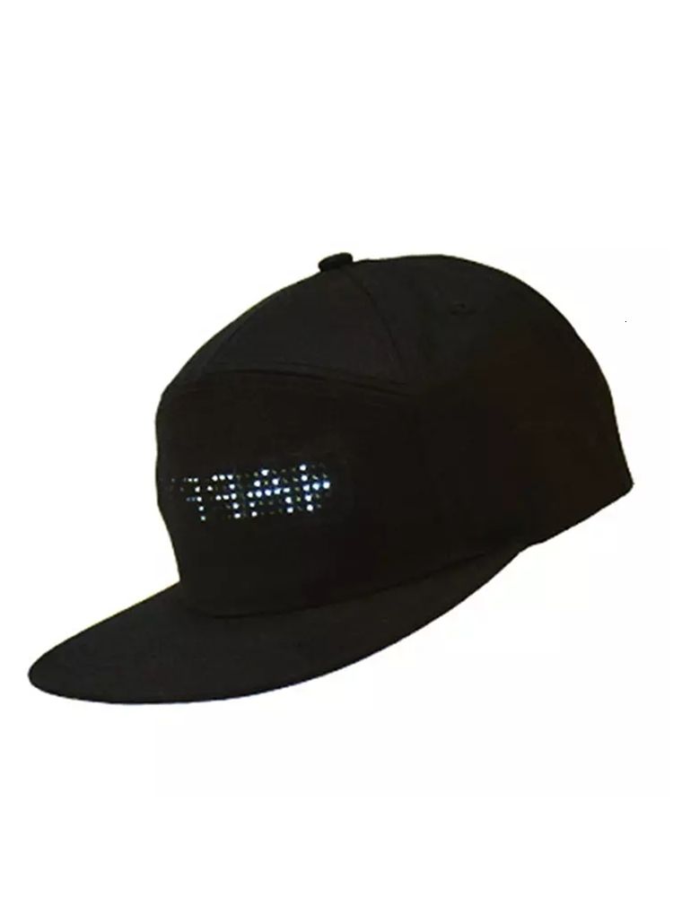 Chapeau Noir Led Blanche