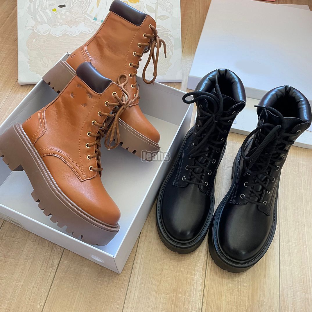 winter boots Flat boots Luxury designer Womens platform bulky triomphe casual ankle boots designer Boots Outdoor Desert boots Fall Winter size 35 40