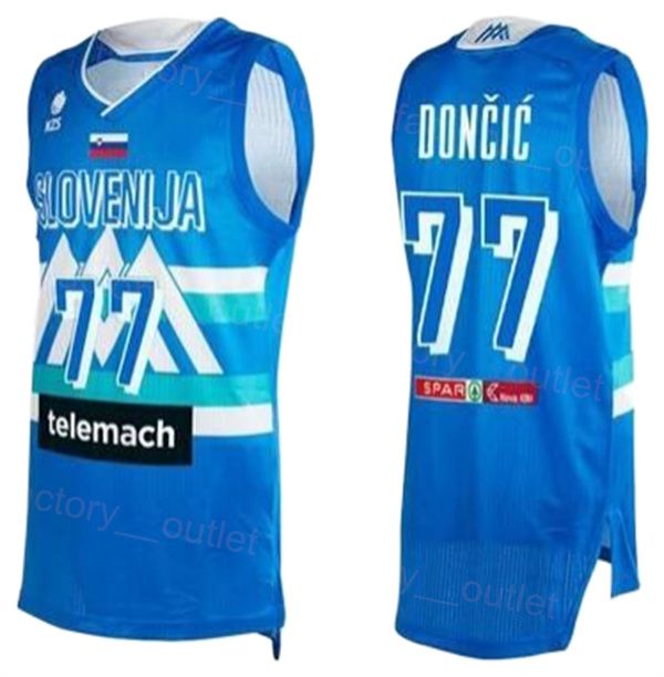 Printed 2023 World Cup Slovenia Basketball Jersey Luka Doncic 77 32 BINE  PREPELIC 30 ZORAN DRAGIC 10 Mike TOBEY 6 Aleksej NIKOLIC 7 Klemen PREPELIC  National Team From 13,63 €