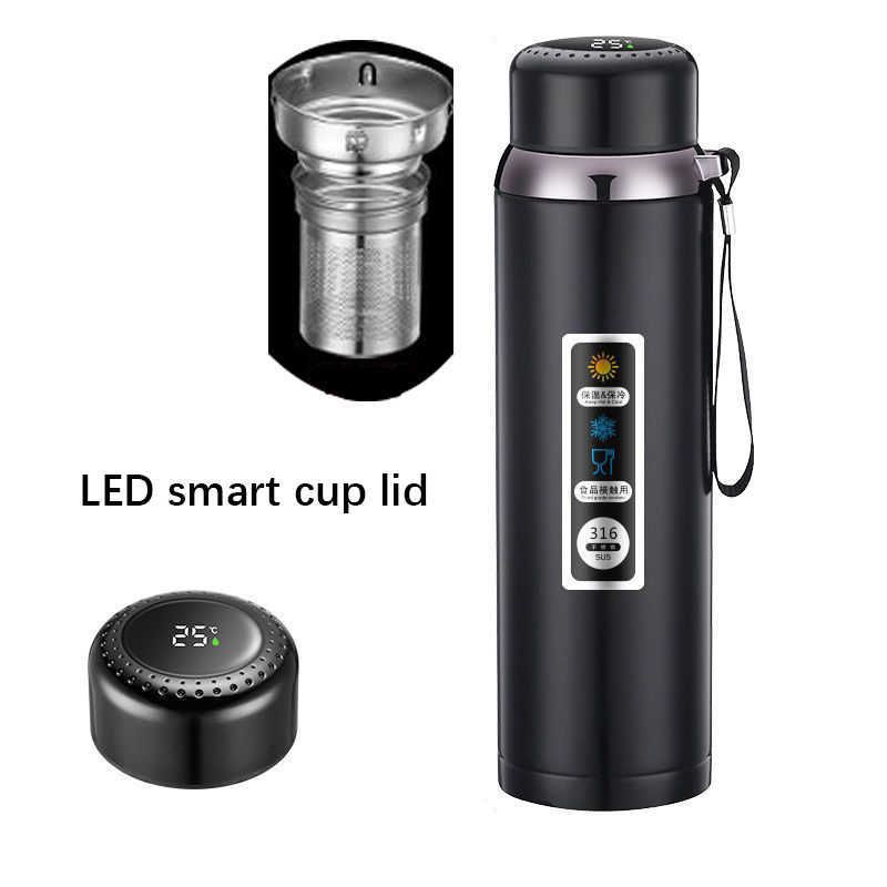 Copo Inteligente Led Preto-800ml