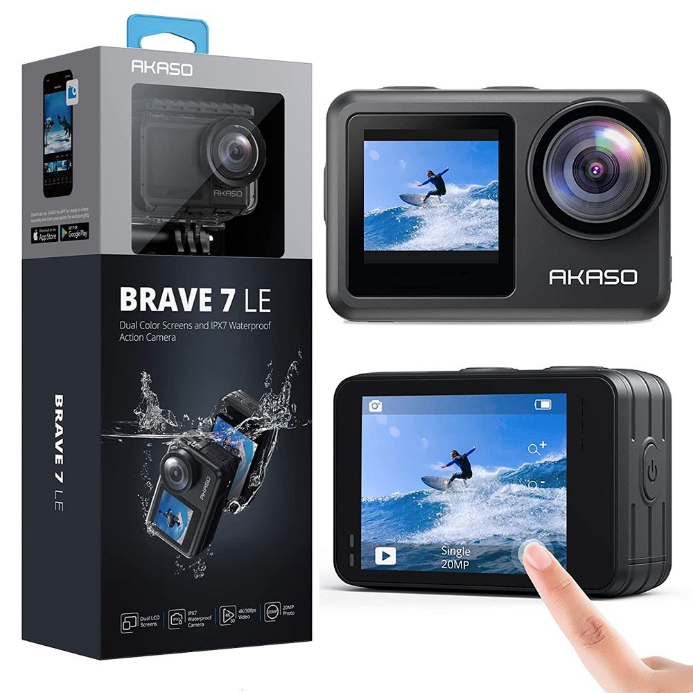 Sports Action Video Cameras AKASO Brave 7 LE 4K30FPS Action Camera 20MP Sports  Camera Touch Screen EIS 2.0 Remote Control 131 Feet Underwater Camera  230904 From Ning04, $202.62