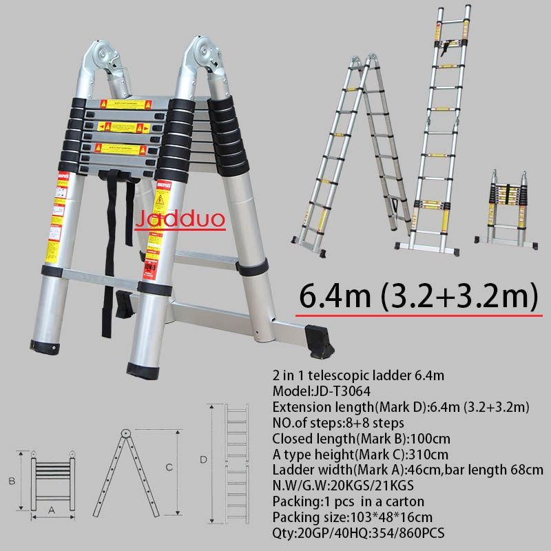 2in1 ladder 6.4m