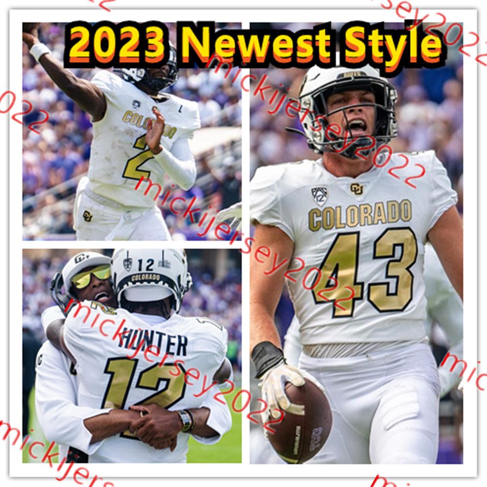 Shedeur Sanders Colorado Football Jersey 12 Travis Hunter 7 Cormani