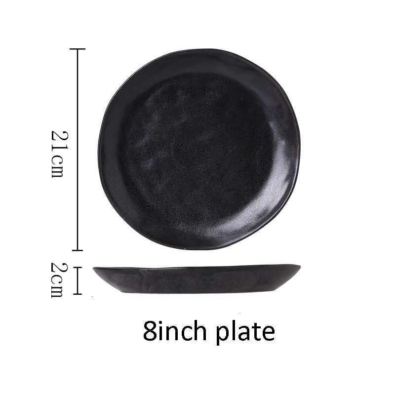 8 inch plate black