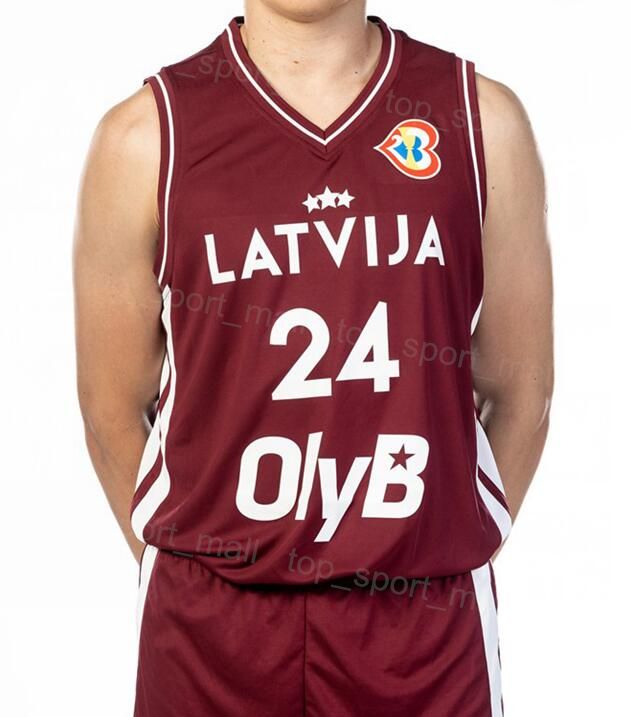  k Porzingis Latvia Stitch Basketball Jersey : Clothing, Shoes &  Jewelry