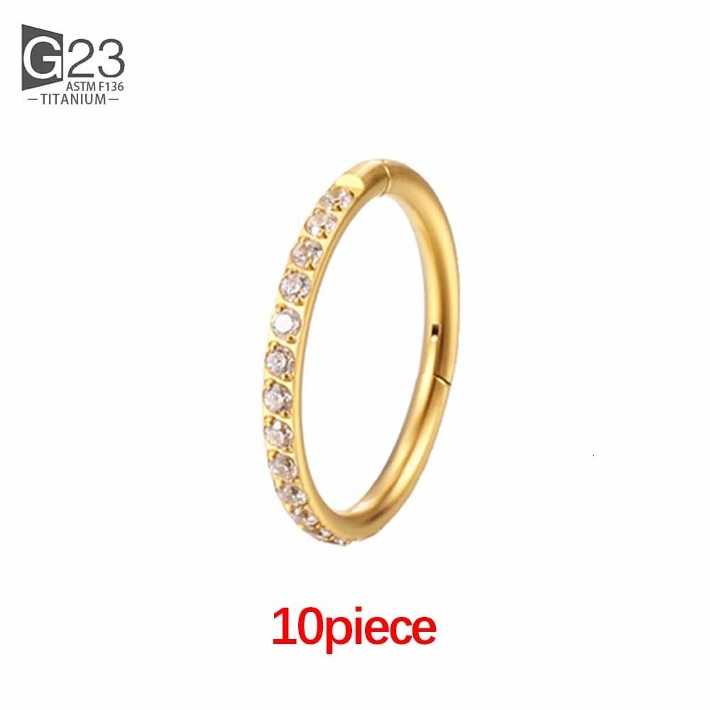 10pcs gold-18g 1.0x10mm