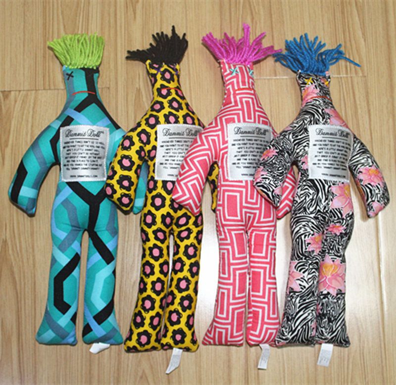 New Random Pattern Color Stress Relief 12 Dammit Doll Plush Toy