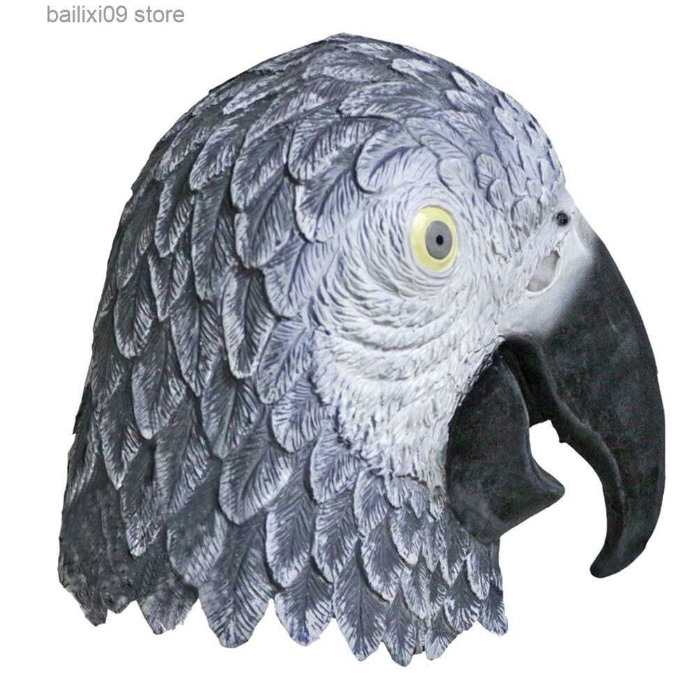 Masque de perroquet gris