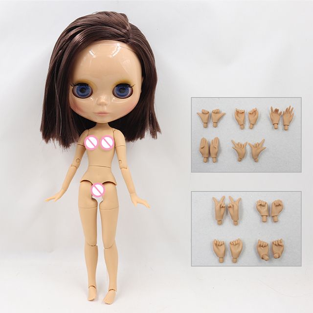 0222tan Shiny Face-30cm Height Doll