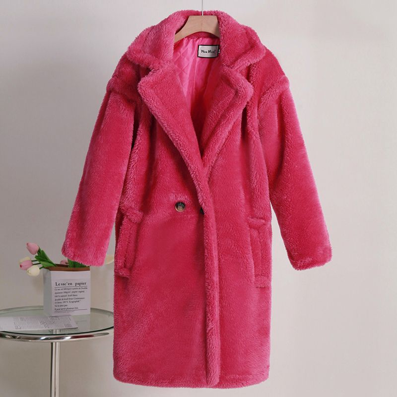 cappotto di orsacchiotto rosa