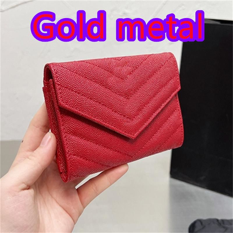 Borsa corta rossa+metallo dorato