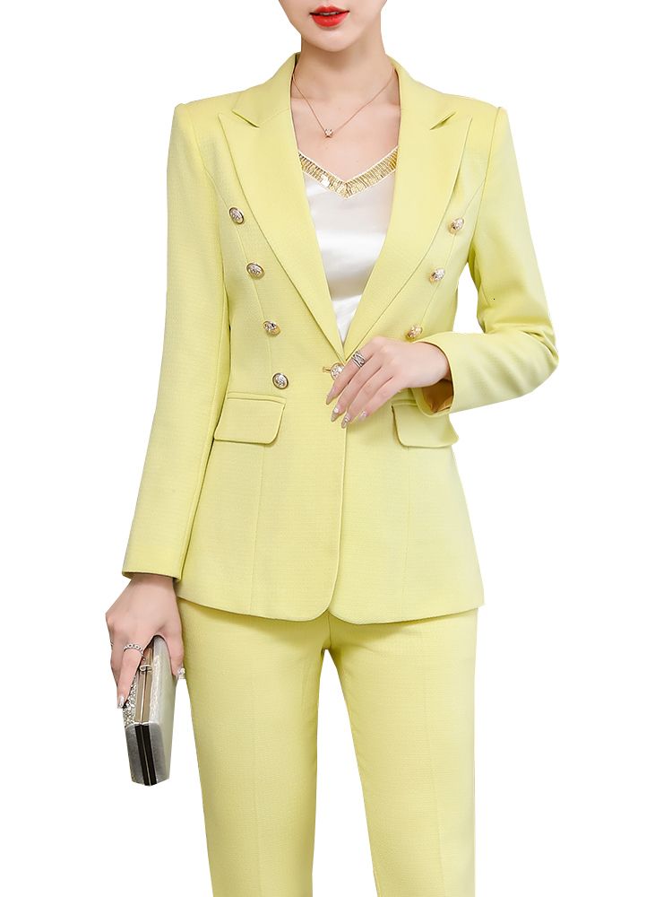 costume de pantalon jaune