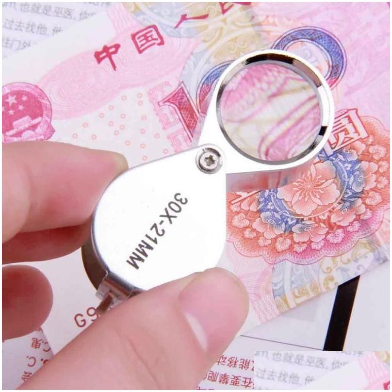 30x21mm Jewelers Eye Loupe Magnifier Magnifying Glass for Jewelry Diamond