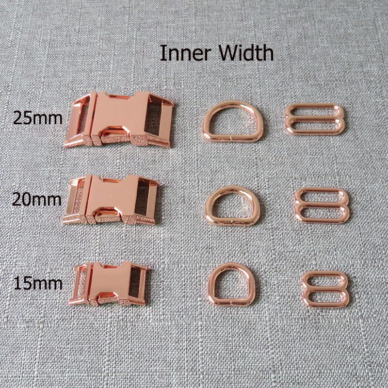1 set di larghezza interna in oro rosa 10 mm