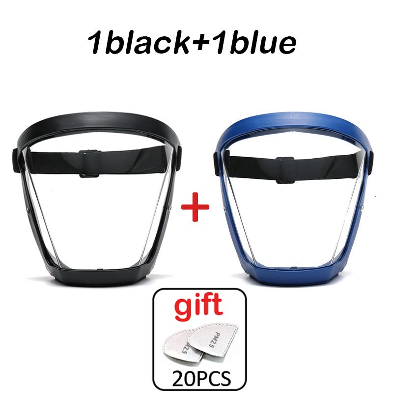 2PCS Black Blue