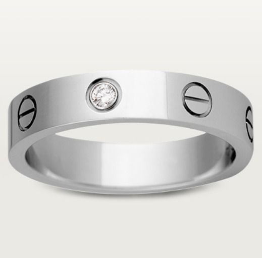 #1 4 mm-zilver met diamant